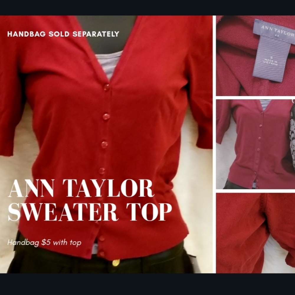 NPC💫 💖AnnTaylor Sweater Button Top 😊💕 - Picture 1 of 3